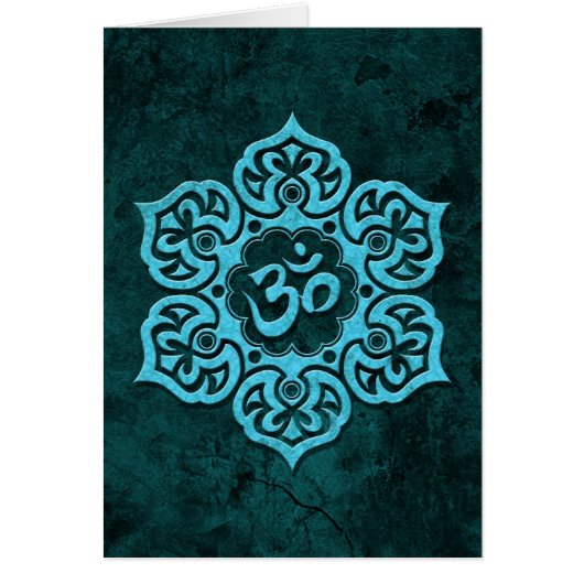 Blue Stone Floral Om Cards (Front)