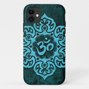 Blue Stone Floral Om iPhone 11 Case