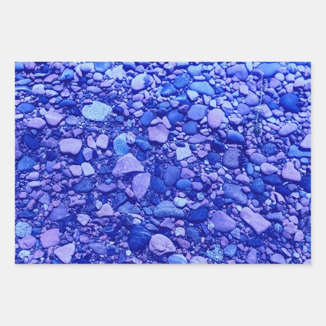  Blue Stone Lake Superior Beach Photo  Wrapping Paper Sheets (Front)