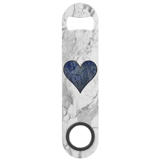 Blue Stone Marble Pattern Bar Key (Front)