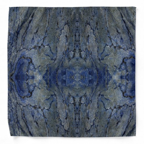 Blue Stone Marbled Pattern Bandana