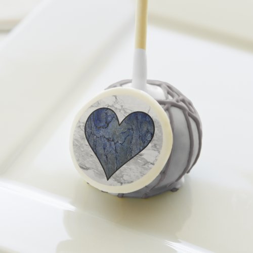 Blue Stone Marbled Pattern Cake Pops