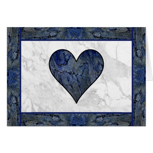 Blue Stone Marbled Pattern Cards (Front Horizontal)