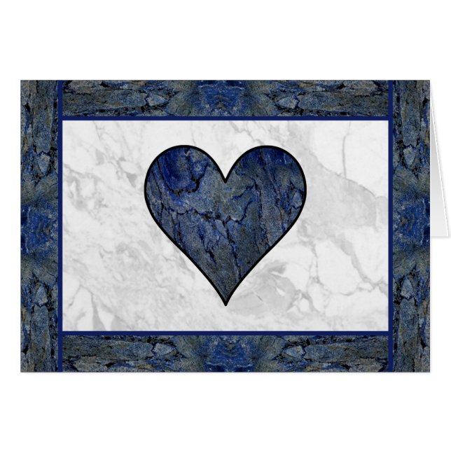 Blue Stone Marbled Pattern Cards (Front Horizontal)