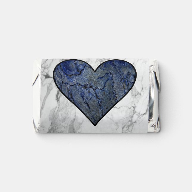 Blue Stone Marbled Pattern Hershey's Miniatures (Front)