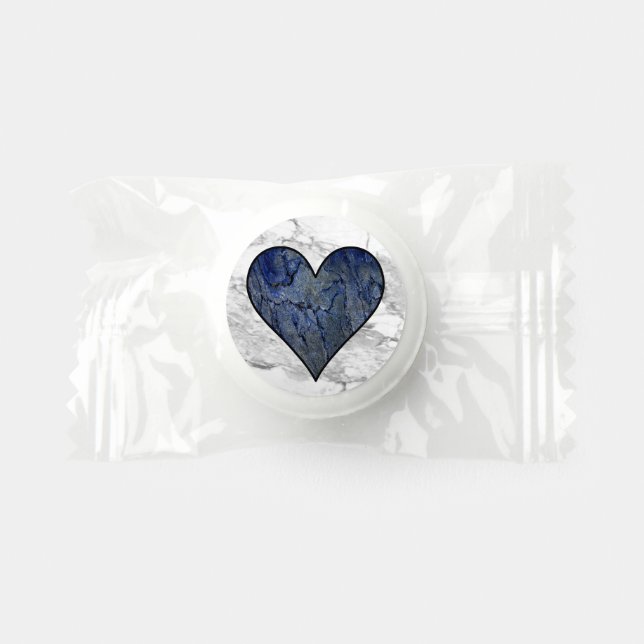 Blue Stone Marbled Pattern Life Saver® Mints (Front)