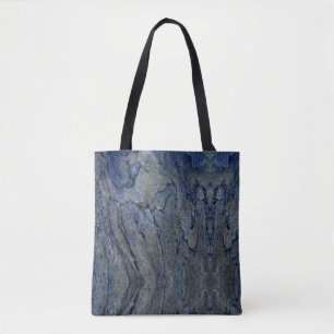 Blue Stone Marbled Pattern Tote Bag
