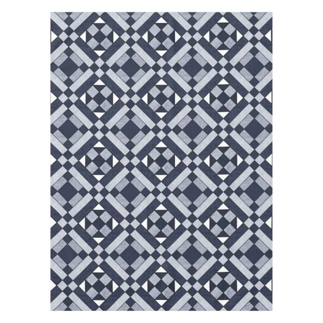 Blue Stone Quilt Tablecloth (Front)