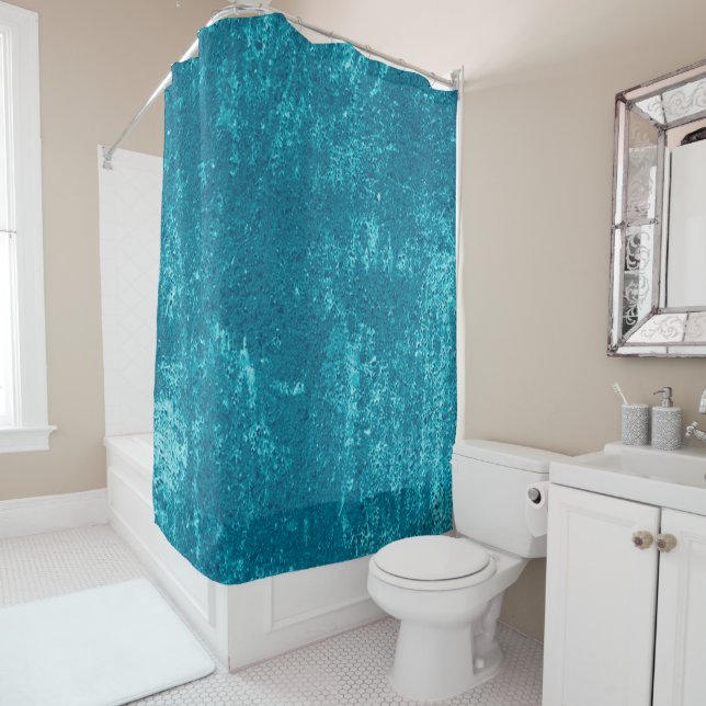 Blue Stone  Shower Curtain (In Situ)