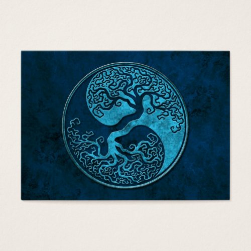 Blue Stone Yin Yang Tree Business Card
