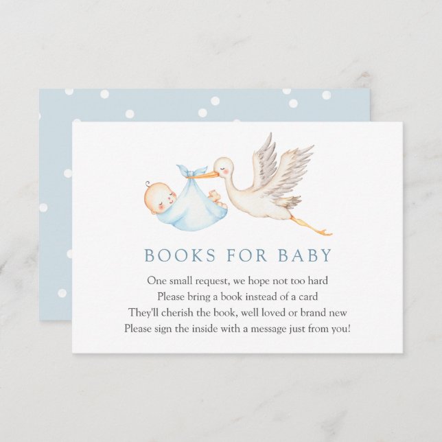 Blue Stork Books for Baby insert card (Front/Back)