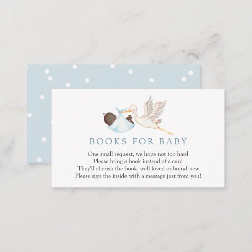 Blue Stork Books for Baby insert card