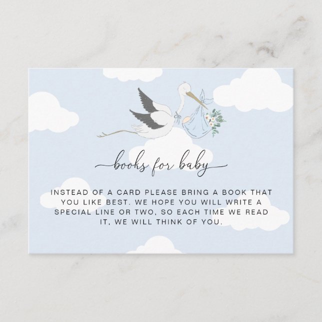 Blue Stork Books Request Insert Card (Front)