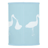 Blue Stork Bundle Modern Nursery Lamp Shade (Back)
