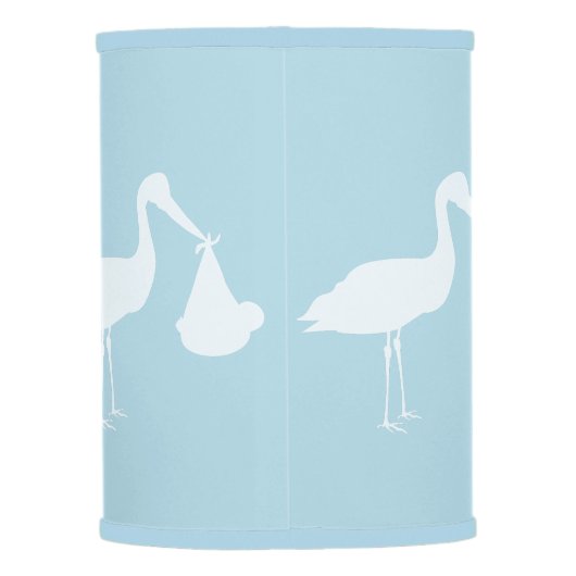 Blue Stork Bundle Modern Nursery Lamp Shade (Back)