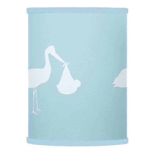 Blue Stork Bundle Modern Nursery Lamp Shade (Left)