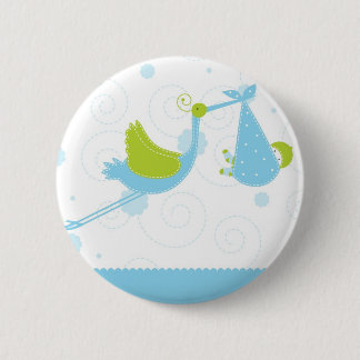 Blue Stork Button