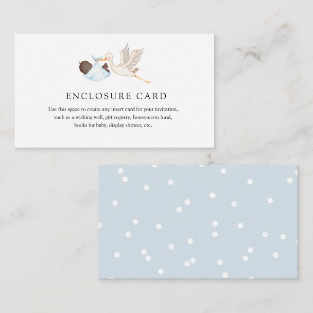 Blue Stork Custom Enclosure Card (Front/Back)