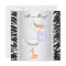 Blue Stork Zebra Baby Shower Invitations