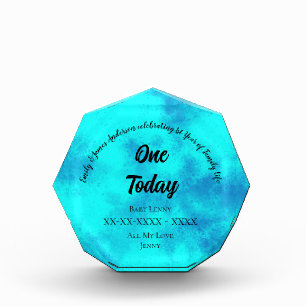 Blue Storm 1st Birthday Acrylic Award