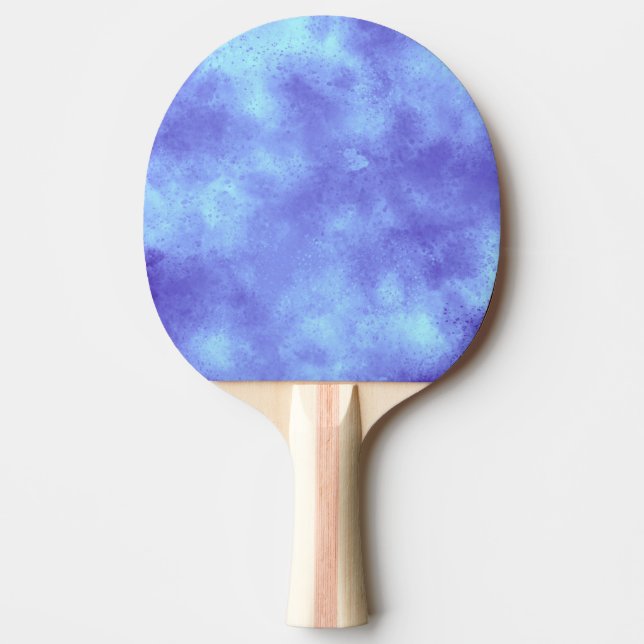 Blue Storm Cloud Effect Ping Pong Paddle (Front)