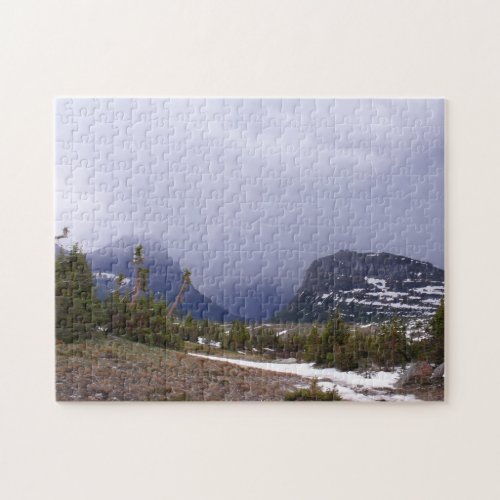 Blue Storm Clouds over Glacier National Park Photo Jigsaw Puzzle