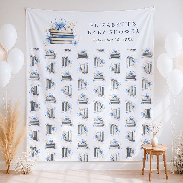 Blue Storybook Baby Shower Backdrop (Creator Uploaded)