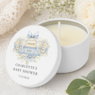 Blue Storybook Baby Shower Candle Favor Mini Candle Favors