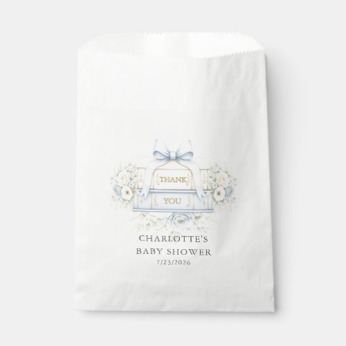 Blue Storybook Baby Shower Favor Bag