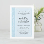Blue Storybook Baby Shower Invitation (Standing Front)