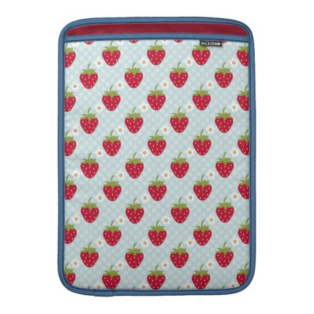 Blue Strawberry Macbook Air Sleeve 13 / 11 Inch