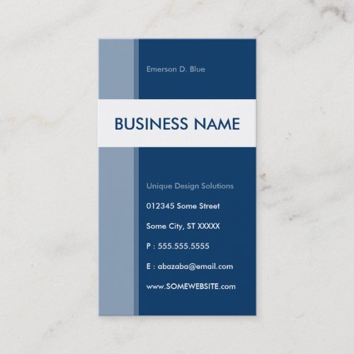 blue streamline business card