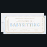 Blue Stripe Babysitting Gift Voucher Card<br><div class="desc">This babysitting gift voucher design features a classic stripe design. The "babysitting" heading is an image that cannot be edited. All of the other text is fully editable. For more advanced customization of this design,  simply select the "Customize It" button above.</div>