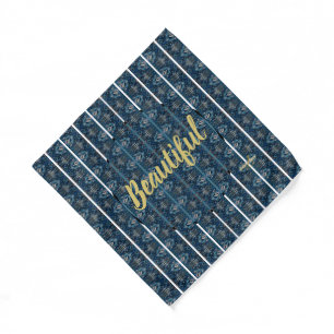 Blue Stripe Beautiful Bandana by Poet Adiela Akoo