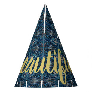 Blue Stripe Beautiful Hatsby Poet Adiela Akoo -  Party Hat