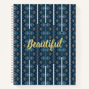 Blue Stripe Beautiful Notebok by Poet Adiela Akoo Notebook