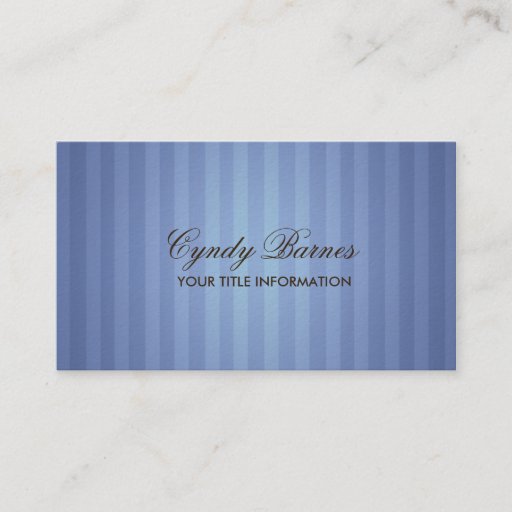 Customizable Blue Stripe Business Card