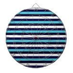 Blue Stripe Dartboard With Darts
