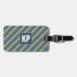 Blue Stripe For Him Modern Cool Masculine Stylish Luggage Tag