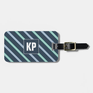 Blue Stripe For Him Modern Cool Masculine Stylish Luggage Tag