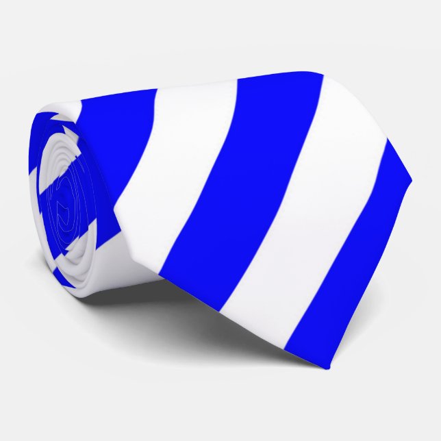 Blue Stripe gift for men Neck Tie (Rolled)