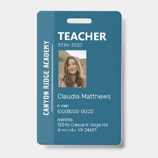 Blue Stripe Homeschool Educator ID Badge