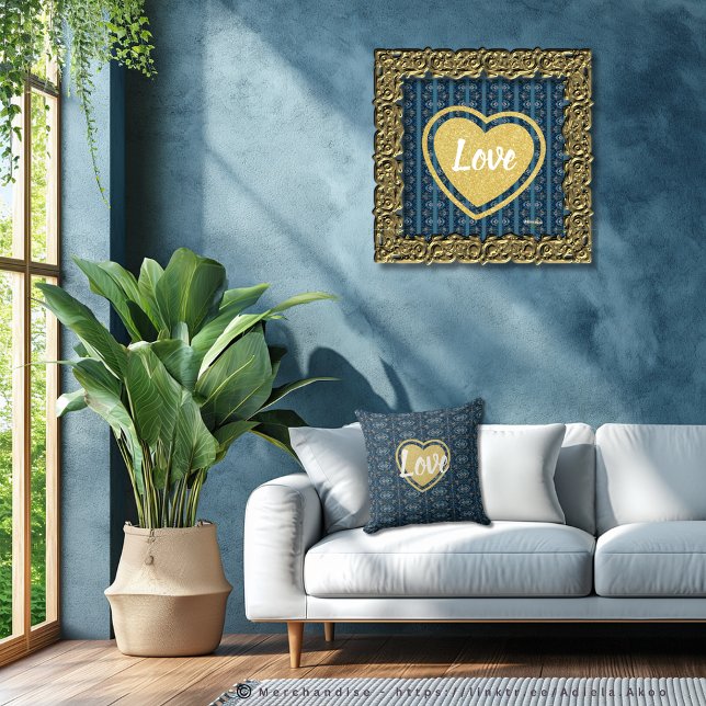 Blue Stripe Love Poster by Poet A (Love Poster & Throw Pillow designd by Poet Adiela Akoo. LOVE it? GET it! Browse my store 4 gr8t buys)