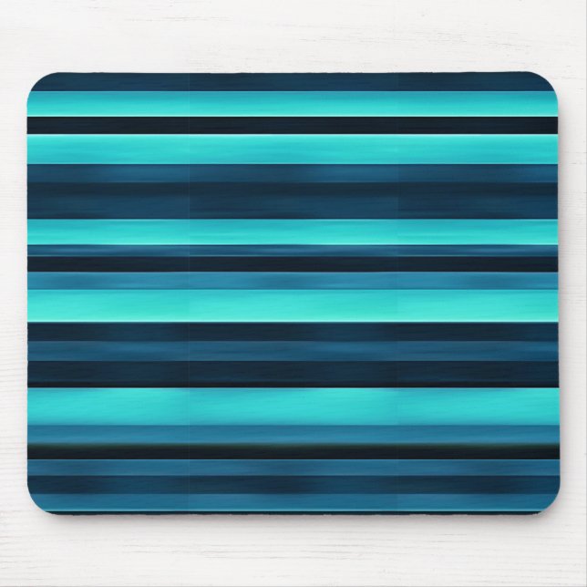 🔵 Blue Stripe Minimal Desk Mouse Pad Office Decor (Front)