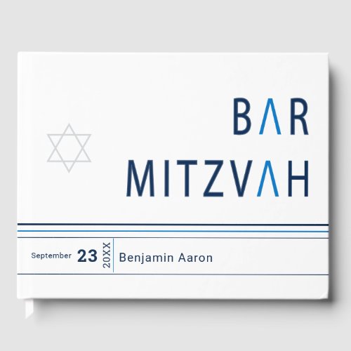 Blue Stripe Modern Bar Mitzvah
