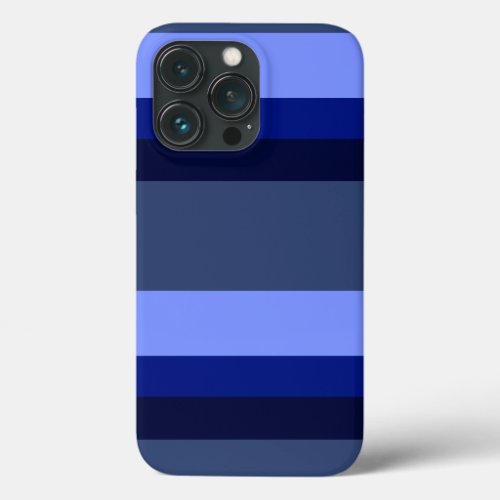 Blue stripe monochromatic pattern iPhone 13 pro case