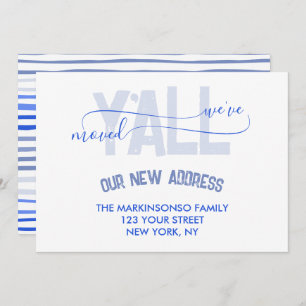 Blue Stripe Moving Announcement