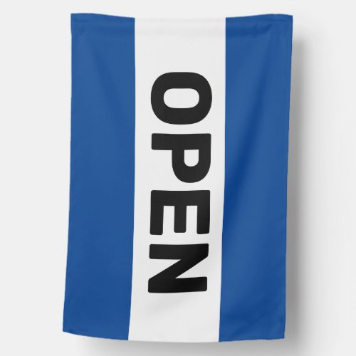 Blue Stripe Open Sign Flag