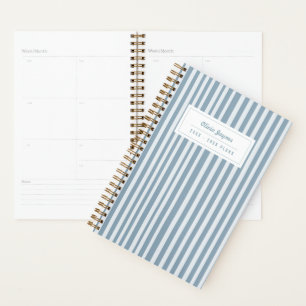 Blue Stripe Preppy 2026-2027 Simple Back to School Planner