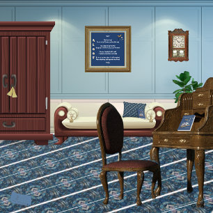 Blue Stripe Rug designed by Poet Adiela Akoo